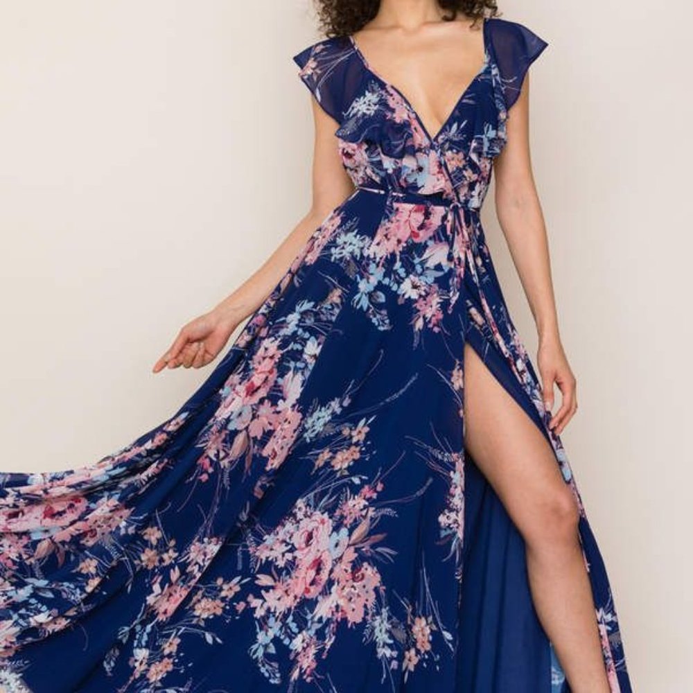 Yumi Kim Full Bloom Maxi in Botanical Garden Navy